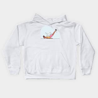 YOGA WITH CAT ILLUSTRATION Kids Hoodie